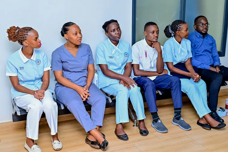 Clinical team meeting at Doctors’ Hospital Sseguku
