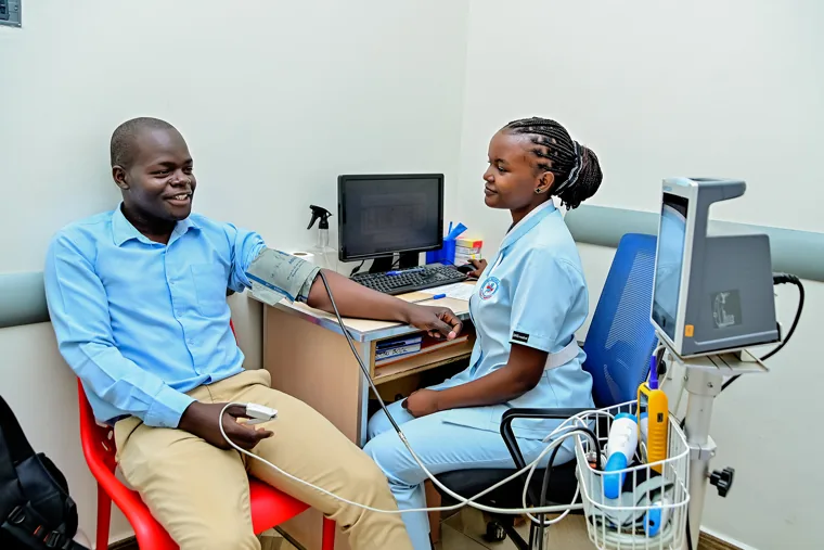 Blood-pressure assessment at Doctors’ Hospital Sseguku