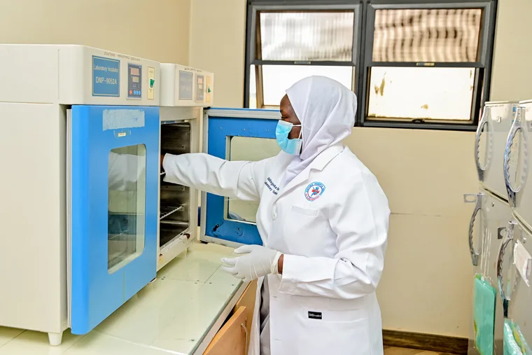 Laboratory sample processing at Doctors’ Hospital Sseguku
