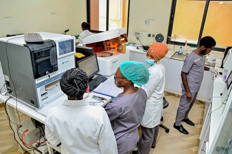 Laboratory team collaboration at Doctors’ Hospital Sseguku