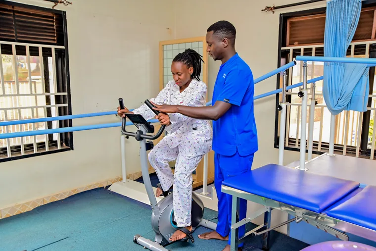 Physiotherapy exercise support at Doctors’ Hospital Sseguku