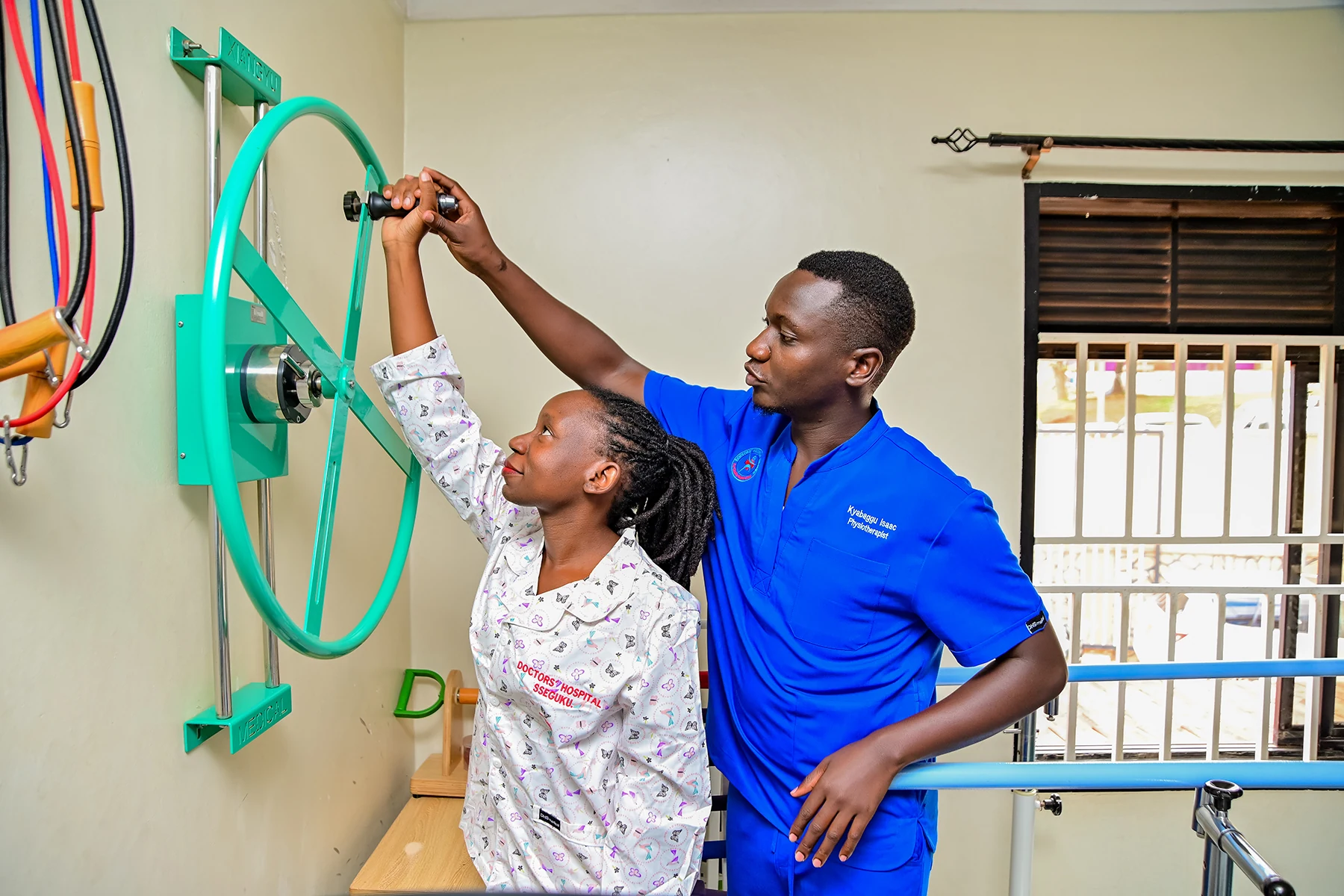 A physiotherapy session at Doctors Hospital Sseguku